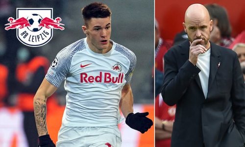 Erik ten Hag suffers ANOTHER transfer window blow as Manchester United miss out on Red Bull Salzburg striker Benjamin Sesko... with highly-rated teen joining sister club Leipzig in a £55m deal