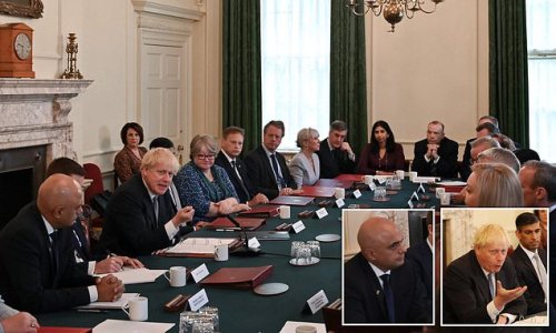 Read the room, Boris: Video shows the excruciating Cabinet meeting where PM sat with his head bowed as his political assassins prepared to plunge the knife