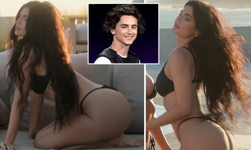 Look at me, Timothee Chalamet! Kylie Jenner joined her single sisters Kim, Khloe and Kendall for 'thirst trap' bikini shoot in Cabo as romance was secretly heating up