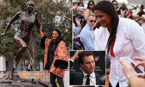 Nova Peris QUITS her role at Long Walk Foundation after she felt 'utter disrespect' from Essendon chief Xavier Campbell - with the AFL club's 'refusal to chip in to move her $250k statue' angering the Olympic hero