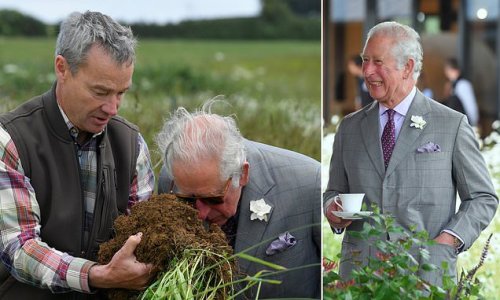 Prince Charles dons designer shades and a sharp suit on farm visit