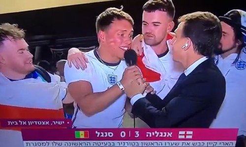 England fan shocks Israeli World Cup reporter by shouting 'It's coming home...but more importantly, free Palestine!' while being interviewed on live TV
