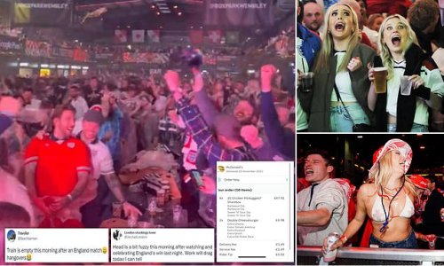 Drunk England fan accidentally orders ONE HUNDRED AND SIXTY McDonald's chicken nuggets costing nearly £60 as revellers wake up feeling worse for wear after celebrating 3-0 Wales win