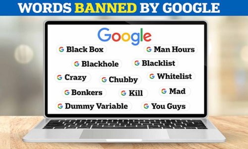 'Woke' Google bosses ban staff from using terms including 'man hours', 'you guys', 'blacklist' and 'chubby' in inclusive language dossier