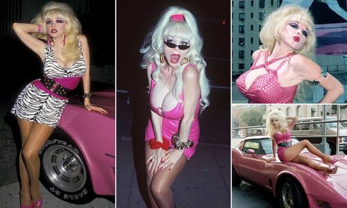 The secret life of 'original influencer' Angelyne: How 80s billboard queen hid Polish roots and her family's Holocaust survivor past to paint herself as Midwestern orphan-turned-LA star - as her TRUE story is brought to light in new Peacock series
