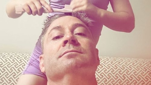 Michael Clarke has me time as he gets pampered by daughter Kelsey Lee