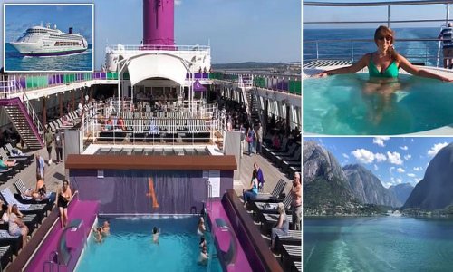 Inside the first ship from the 'great value' new British cruise line Ambassador, showing the vessel's Wimbledon-inspired decor and cheap drinks (a glass of bubbly is just £3.20)