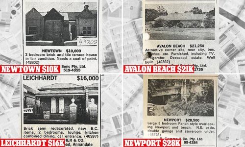 Classified ads in 1972 show a three-bed city terrace was just $10,000