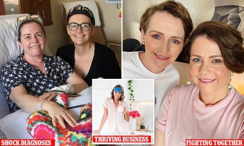 Sisters who were BOTH given shock cancer diagnosis within weeks of each other reveal the symptoms to look out for, why it brought them closer - and how it inspired them to start a thriving business
