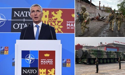 NATO allies confirm Russia is the biggest threat to their 'safety and security' and warns for the first time that CHINA threatens the international order in direct jab at Beijing