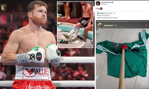 'Son of a B***H': Canelo Alvarez is left furious by a fake image of the Mexico shirt Lionel Messi appeared to kick around the Argentina dressing room, after the undisputed super-middleweight champion threatened the PSG star on Twitter
