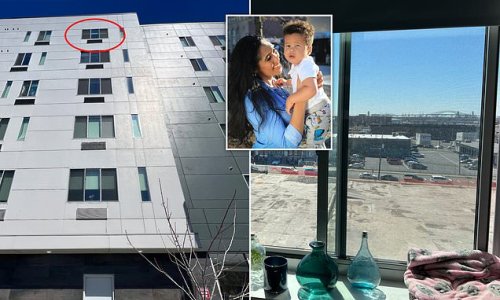 EXCLUSIVE: 'I can't believe he survived that': Neighbor's of Flo Rida's son tell how they saw the six-year-old splayed 'lifeless' on sidewalk after falling from fifth-floor window - as his mom sues New Jersey landlord