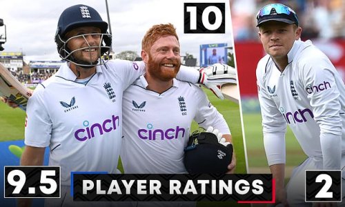 PLAYER RATINGS: The world is Jonny Bairstow's oyster after hitting two hundreds in England's stunning Test win over India, while Joe Root batted like a deity... but Ollie Pope continues to blow hot and cold