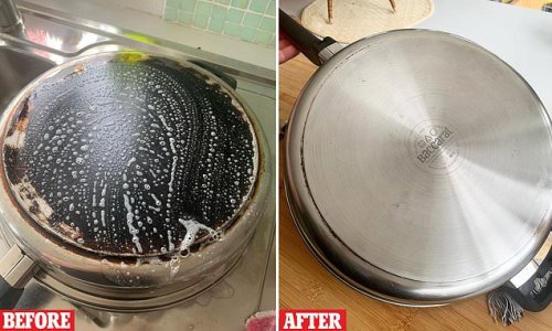 How to make an old frying pan look brand new in minutes: Mum wows with her $2 method