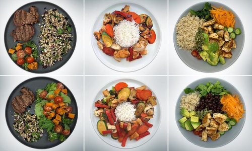 Can YOU spot which meal is healthier? Dietitian shares photos of her seemingly identical meals - with a difference of as much as 530 calories between plates