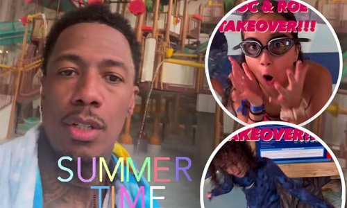 Nick Cannon rents out a waterpark for his and Mariah Carey's 11-year-old twins after the birth of his eighth child