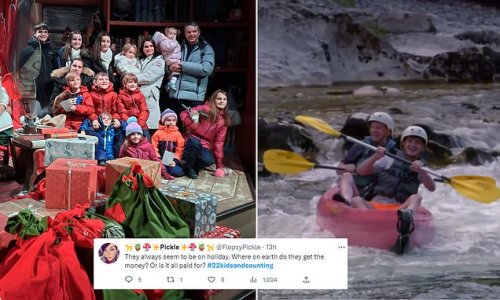 'Where on earth do they get the money?' Parents of Britain's biggest family Sue and Noel Radford baffle viewers by taking 13 of their children on yet ANOTHER holiday abroad on 22 Kids and Counting