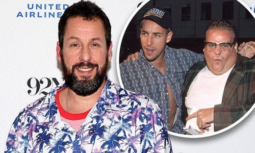 Adam Sandler jokes about feeling old while recovering from hip surgery... and reveals why its still hard for him to perform the Chris Farley Song during stand up