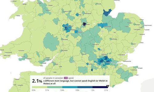 The neighbourhoods where more than 10% don't speak English: Census figures reveal 160,000 people in England and Wales lack basic language skills - as Romanian enters the top 10 for the first time