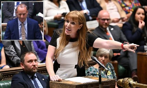 Dominic Raab insists he did NOT wink at Angela Rayner but at her 'braying' colleague Ian Murray in PMQs encounter - after Labour complains he targeted its deputy leader 'like a dirty old man'