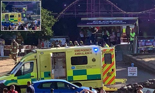 Four children rushed to hospital after fairground ride collapses