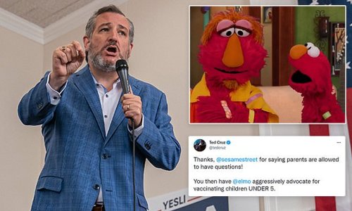 Ted Cruz tears into Sesame Street for 'aggressively advocating' vaccinating children under five with Elmo getting a shot and says they have 'ZERO scientific evidence'