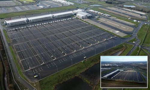 Drone images capture empty £100m Brexit border control site built in Kent with customs officers left to inspect a few pets arriving from Ukraine