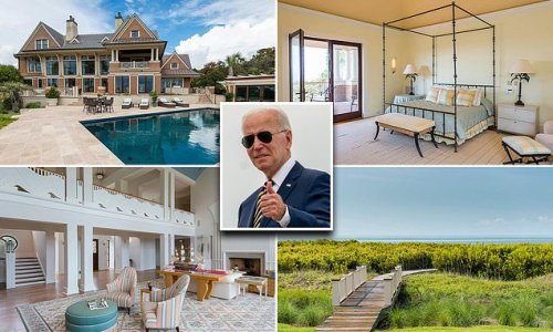 Joe's free vacation! The Bidens take over $20m sprawling South Carolina beachfront estate owned by Democrat donor who backed Obama and Kamala - and has just donated to Liz Cheney's primary fund
