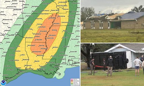 Devastating tornadoes and damaging winds to hit thousands overnight on Tuesday while people are 'unprepared' - as forecasters brace for 'severe' weather in Mississippi River Valley