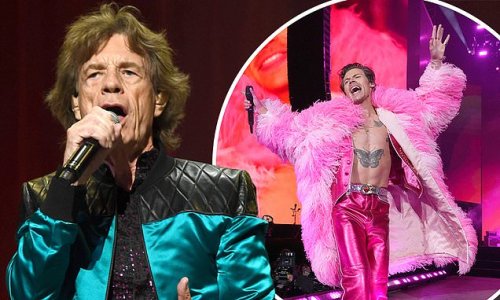 'He just has a superficial resemblance to my younger self': Sir Mick Jagger, 78, rubbishes comparisons to Harry Styles, 28 - as rock icon declares he was 'much more androgynous'