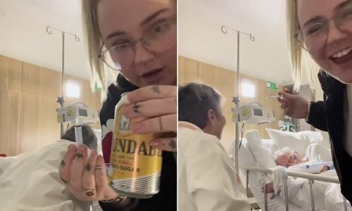 Touching moment dying dad sips a final drink of Bundy Rum before he dies in hospital - with Aussies 'bawling their eyes out' at the powerful send-off