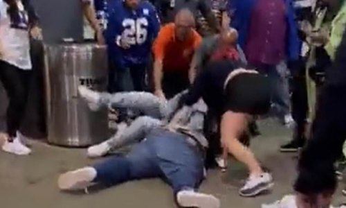 Seahawks fan brawls with two Giants rivals as NFL's fan-violence problem continues to spiral out of control... leaving supporters 'with broken bones and lost teeth'