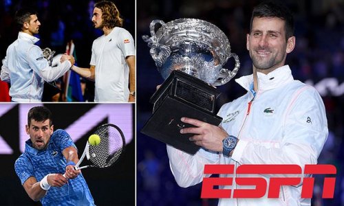 Novak Djokovic's 10th Australian Open win was 'the least watched men's final in a DECADE' in the USA as his straight-sets victory over Stefanos Tsitsipas attracted an average of just 439,000 viewers on ESPN
