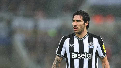 Newcastle's Sandro Tonali who was banned for 10 months for betting offences while playing in Italy...