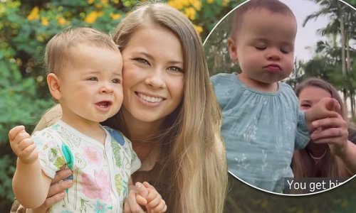 And she's off! Bindi Irwin and Chandler Powell capture heart-warming footage of their baby Grace Warrior, one, learning how to walk