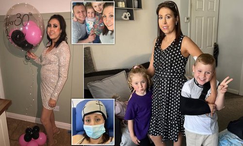 Mother, 30, with terminal stage 4 bowel cancer like Dame Deborah James is desperate to raise money for £2,000 a month treatment so she can see her children grow up 'even just a little'