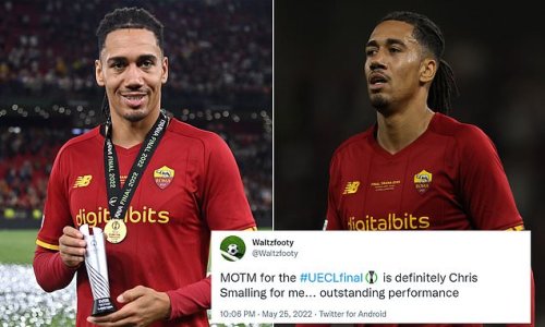 'What a performance': Fans are full of praise for man of the match Chris Smalling after his 'outstanding' display helps Jose Mourinho's Roma land their first European trophy in 60 years