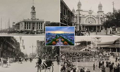 Photographs from 1920s show one of the towns that became Wuhan