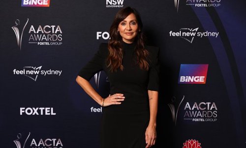 Natalie Imbruglia, 47, looks ageless once again as she flashes her tattoos in a thigh-baring slinky dress at the AACTA Awards