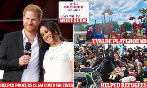 Harry and Meghan's Archewell Foundation donates $3m from $13m raised to causes including Covid jab equity, rescuing Afghan evacuees and making a guide on 'fostering positive masculinity'