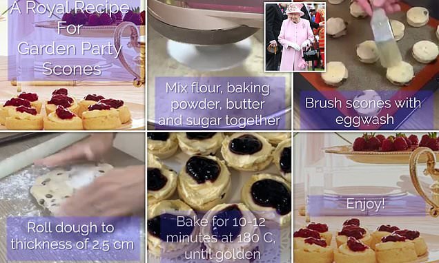Scones fit for a Queen! The Royal Family's pastry chef shares the recipe to her famous afternoon tea after this year's garden parties are cancelled (and the trick is to put cream on FIRST)