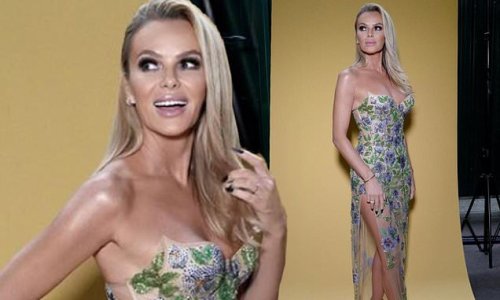 Amanda Holden continues to defy Ofcom complaints over her sexy outfits as she wows in a sheer floral dress with daring leg slit for Britain's Got Talent semi-final