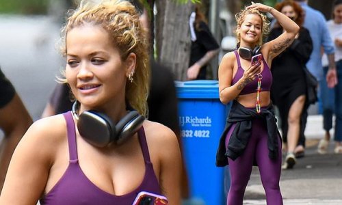 Rita Ora looks steps out for a workout at the gym in Sydney