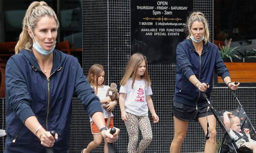WAG Candice Warner takes a stroll down Melbourne's Chapel Street