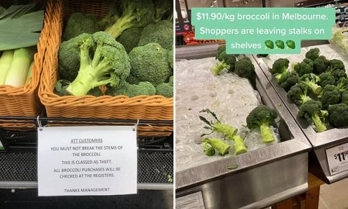 Supermarkets will CHECK broccoli purchases to make sure the stems haven't been snapped off: 'This is theft'