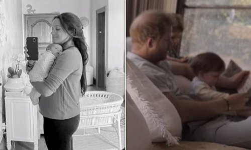 A glimpse of Lili! Prince Harry and Meghan Markle share new images of their daughter being read a storybook by her father and cuddling up to the Duchess in bombshell Netflix docu-series