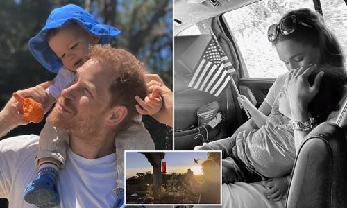 Archie's American accent! Prince Harry and Meghan Markle's son is heard making adorable comment while his father watches birds in new £88m Netflix documentary