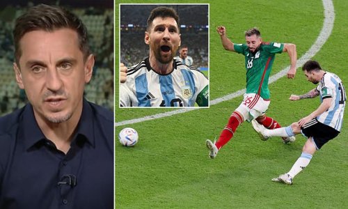 'The power, the accuracy... it's WONDERFUL': Gary Neville says Lionel Messi's 'precision' is what sets him apart after his superb strike for Argentina against Mexico - but Roy Keane claims he was 'very average'