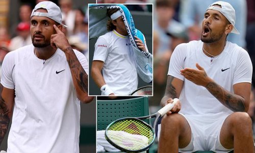 Nick Kyrgios is called a 'bully' and 'evil' by Stefanos Tsitsipas after pair serve up one of the most bitter Wimbledon matches EVER... but Aussie hits back by saying No 4 seed is the one who 'hit a spectator' with a ball