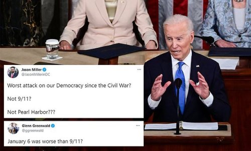 Twitter furious as Biden calls Jan 6. attack 'worst since Civil War'
